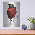 'Heart Grenade' by Nicklas Gustafsson – Metal Wall Art, 12x16 room view