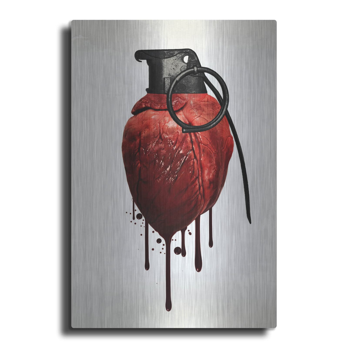 'Heart Grenade' by Nicklas Gustafsson – Metal Wall Art
