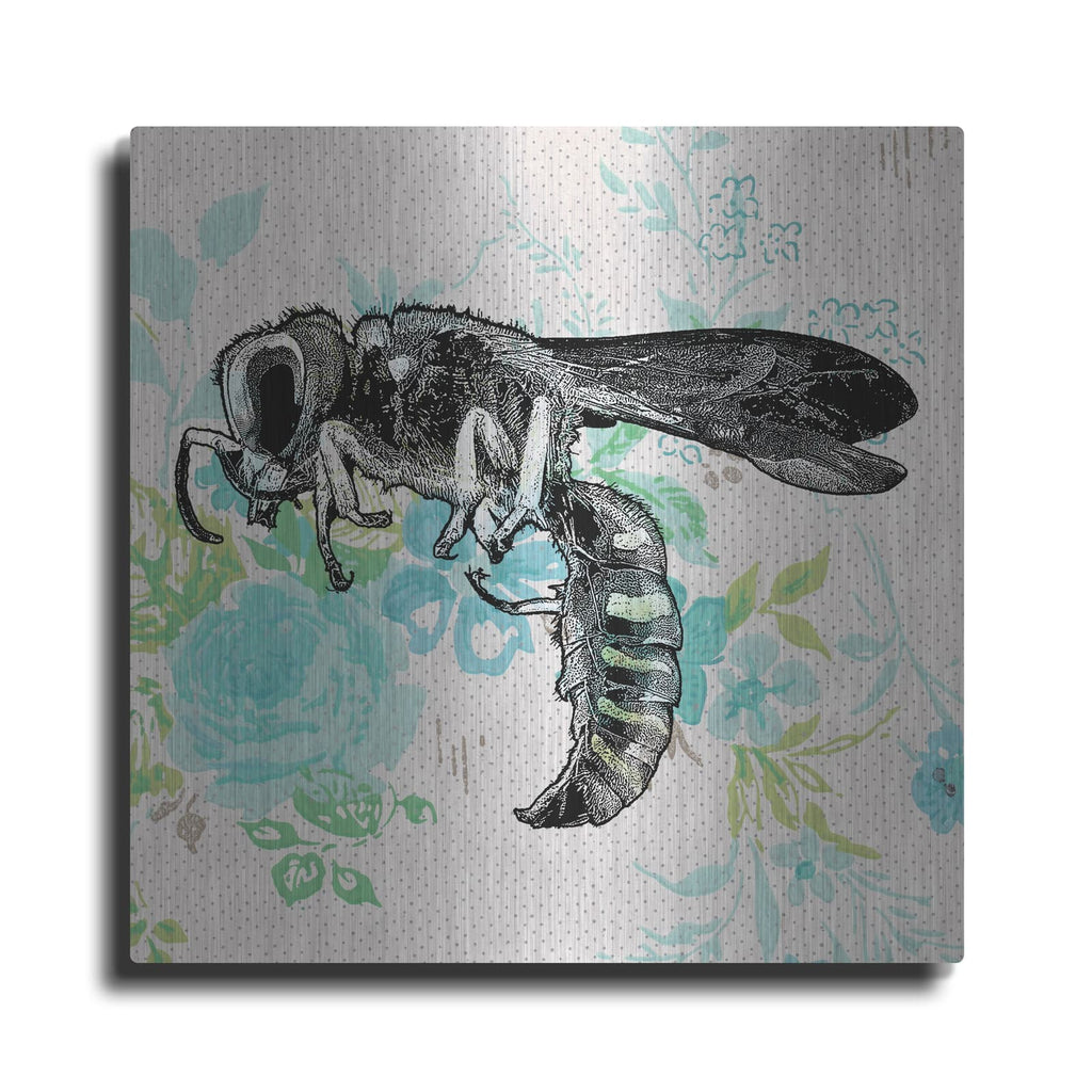 'Bee Wallpaper Square' by Dean Russo – Metal Wall Art