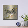 'Grasshopper Wallpaper' by Dean Russo – Metal Wall Art, 12x12 room view