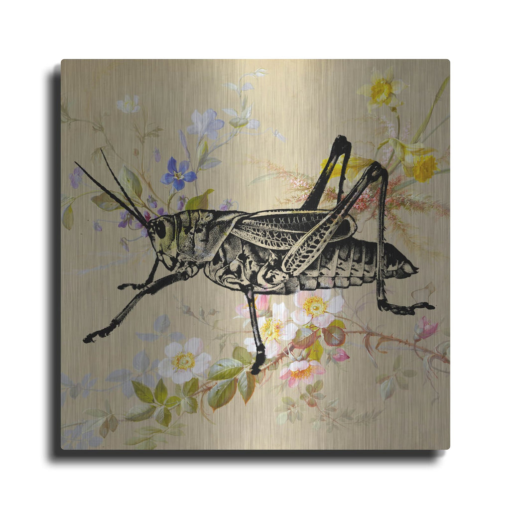 'Grasshopper Wallpaper' by Dean Russo – Metal Wall Art