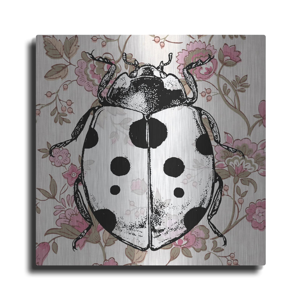 'Ladybug Wallpaper Square' by Dean Russo – Metal Wall Art