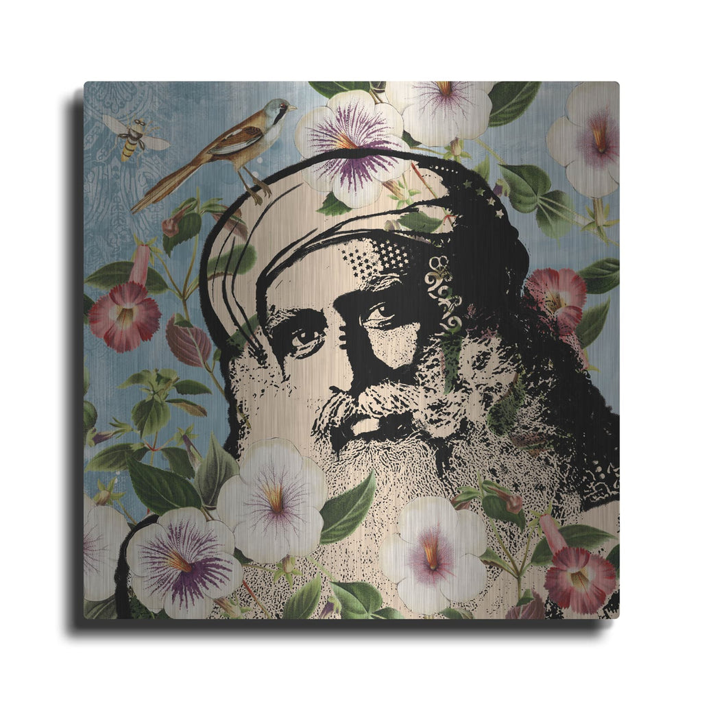 'Wallpaper Sadh Guru' by Dean Russo – Metal Wall Art
