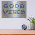 'Good Vibes' by Dean Russo – Metal Wall Art, 16x12 room view