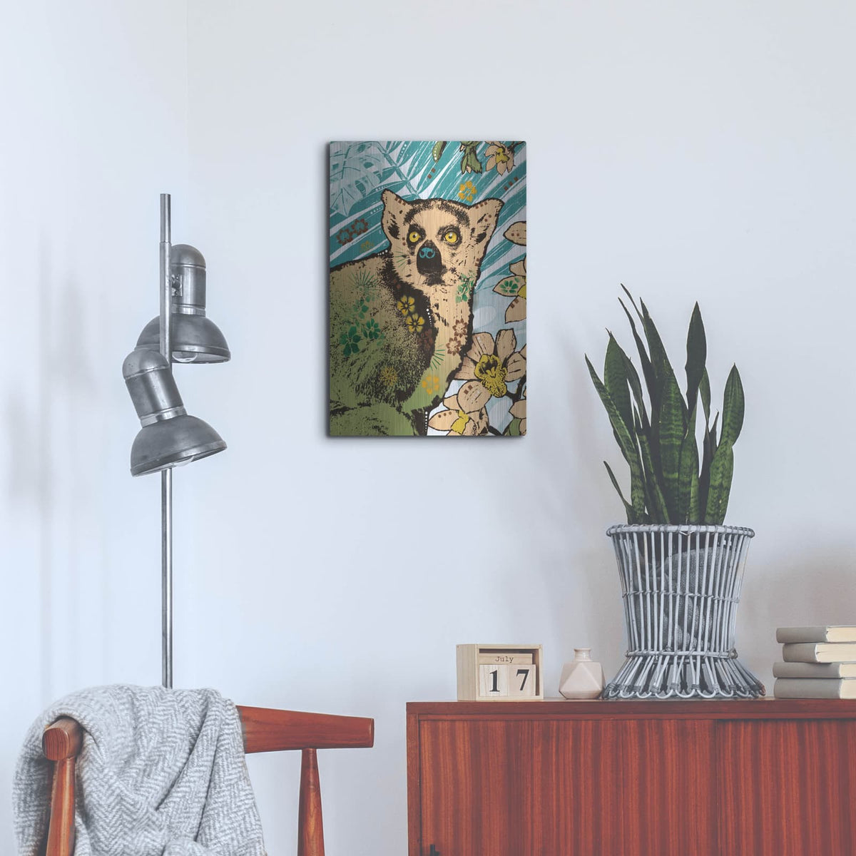 'Tropic Friends 3' by Dean Russo – Metal Wall Art, 16x24 room view