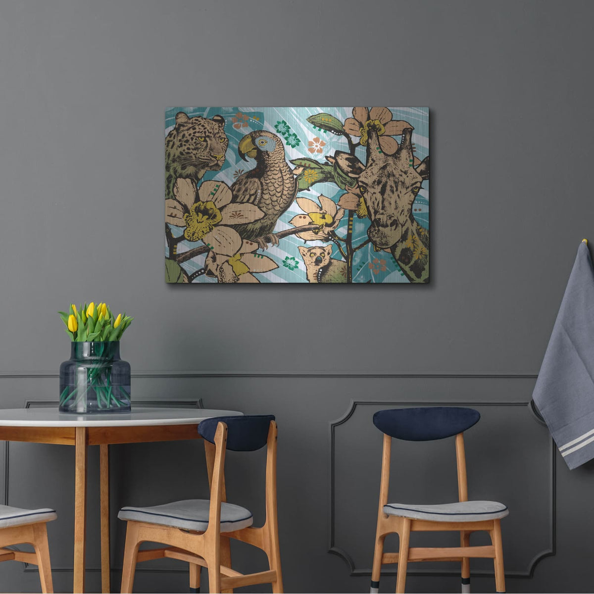 'Tropic Friends 5' by Dean Russo – Metal Wall Art, 36x24 room view