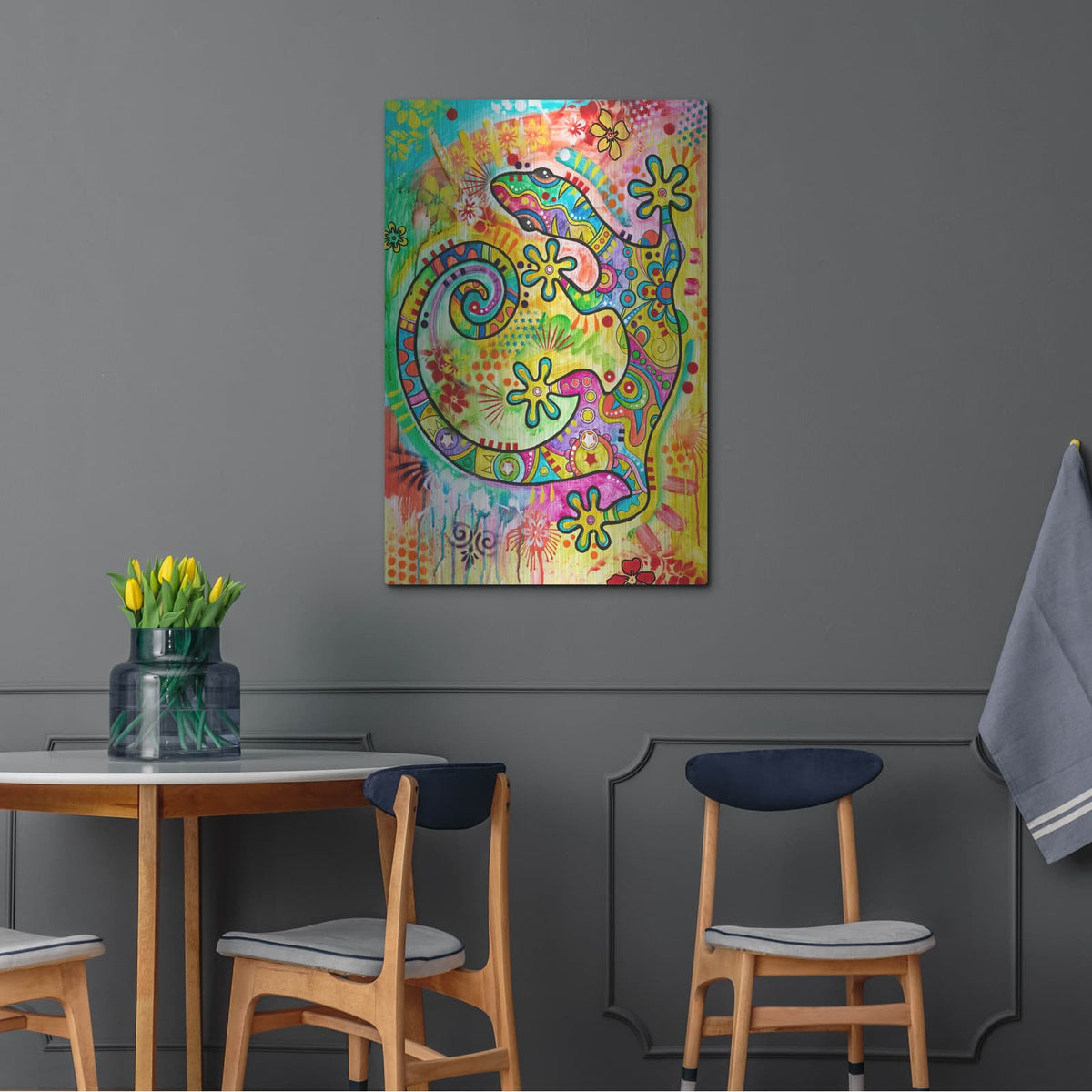 'Squinks Sunbathing' by Dean Russo – Metal Wall Art, 24x36 room view