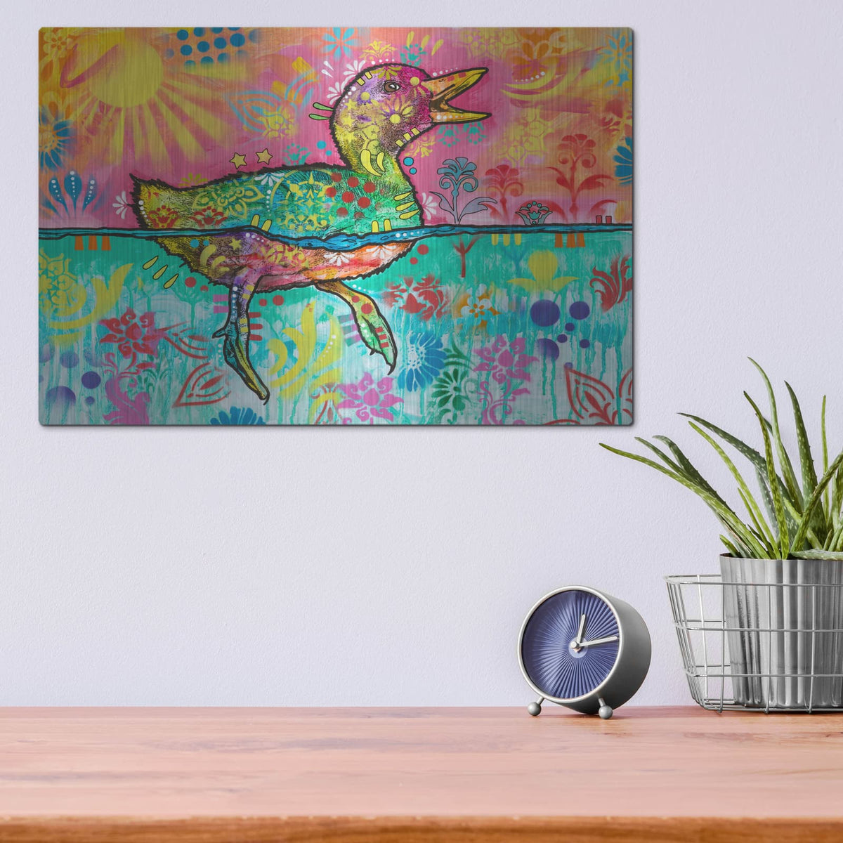 'Quackers' by Dean Russo – Metal Wall Art, 16x12 room view