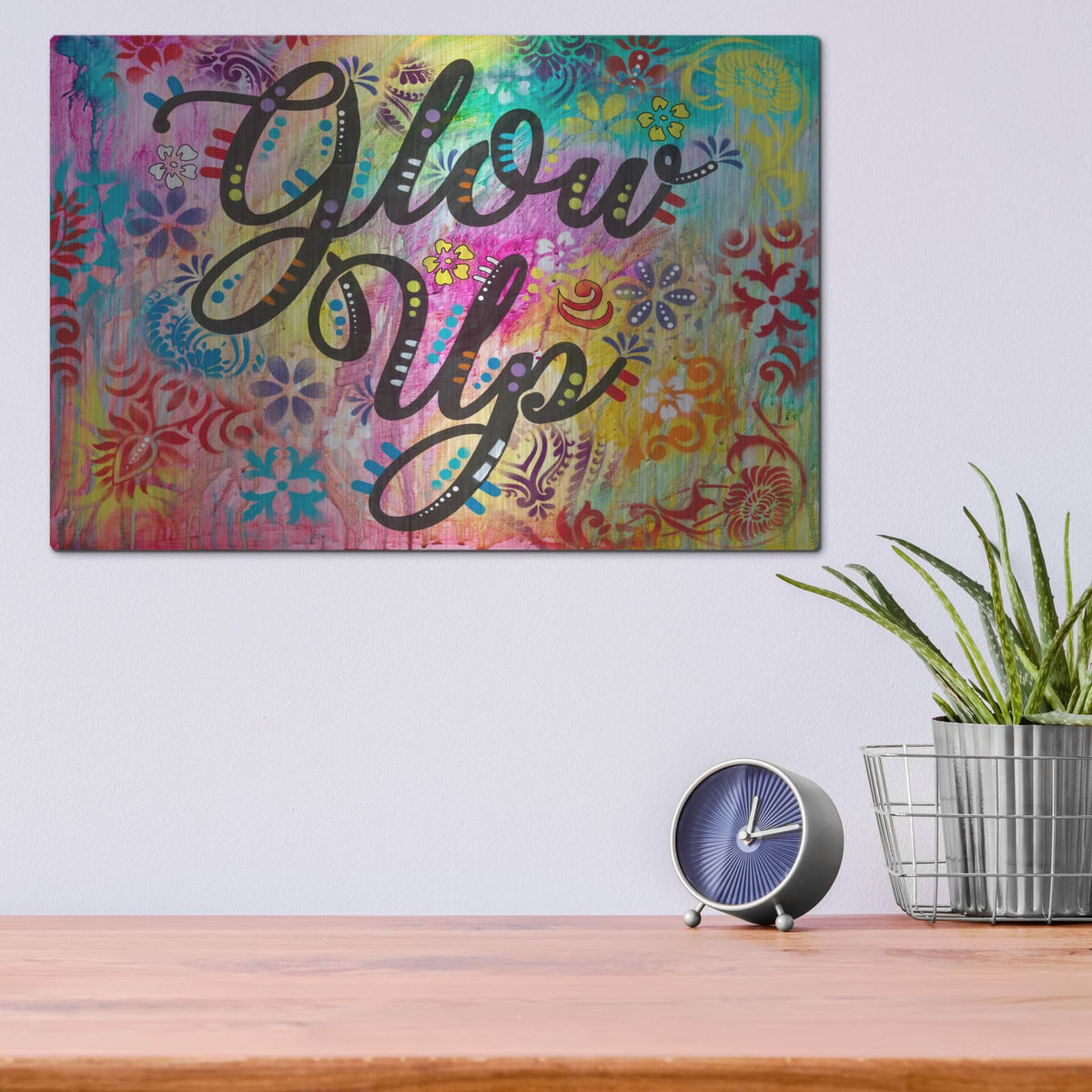 'Glow Up' by Dean Russo – Metal Wall Art, 16x12 room view