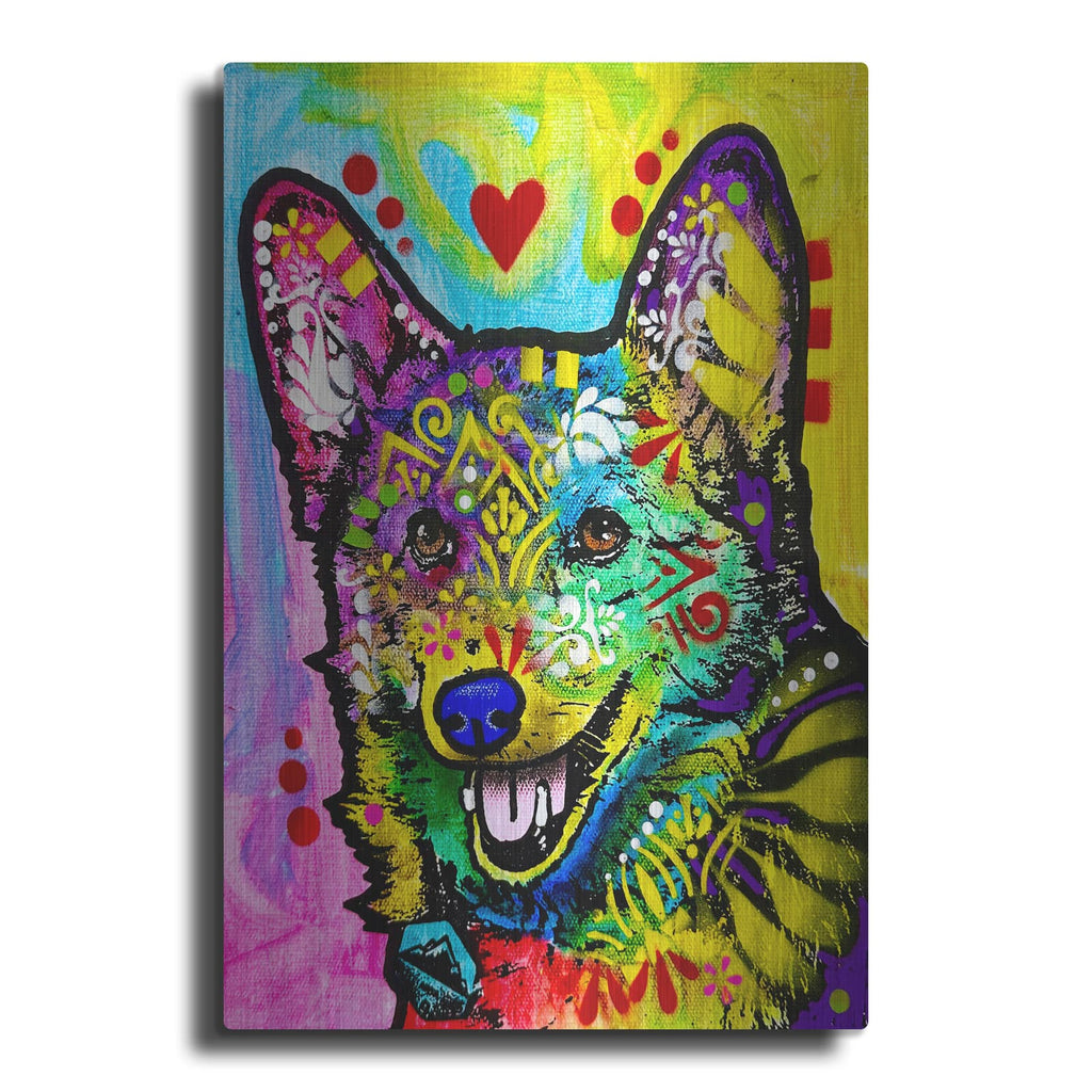'Happy Corg' by Dean Russo – Metal Wall Art