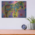 'Zebra Of The Ages' by Dean Russo – Metal Wall Art, 16x12 room view