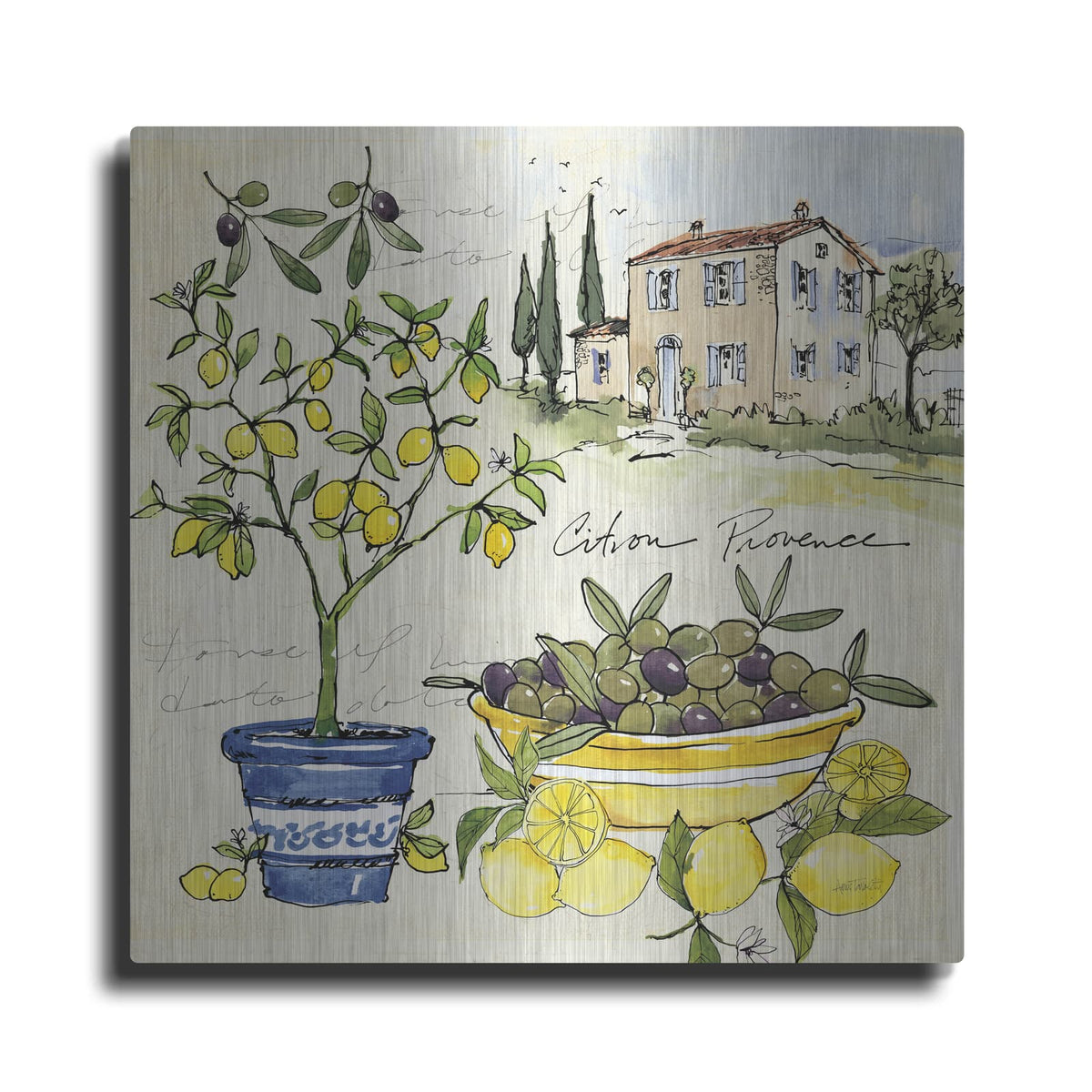 'Citron IV' by Anne Tavoletti – Metal Wall Art