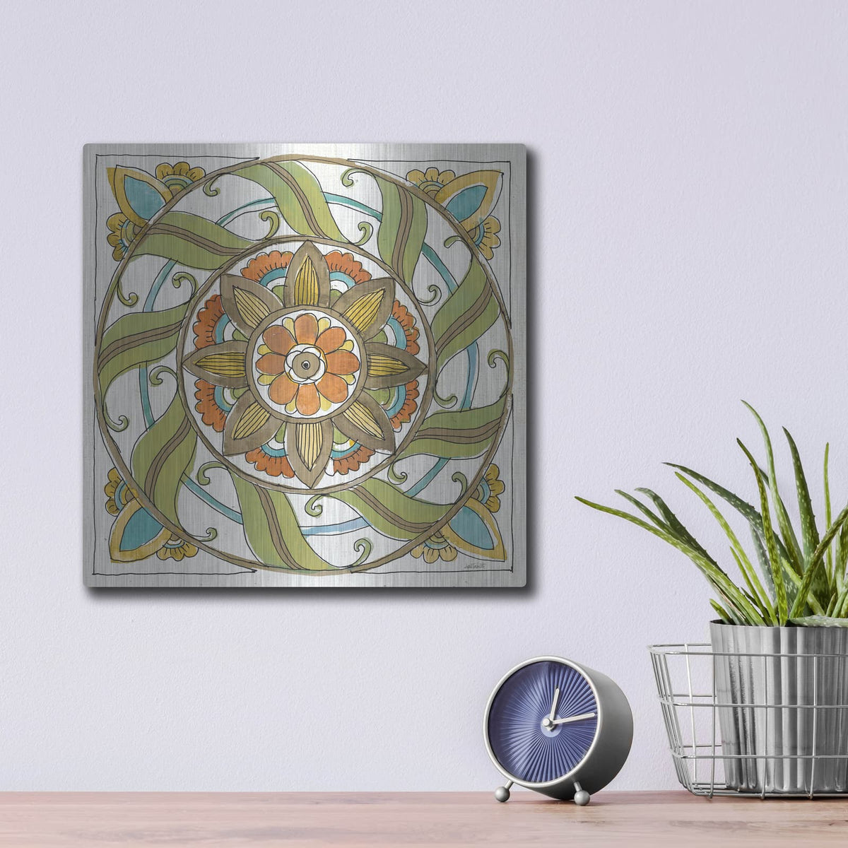 'Tuscan Elegance X' by Anne Tavoletti – Metal Wall Art, 12x12 room view