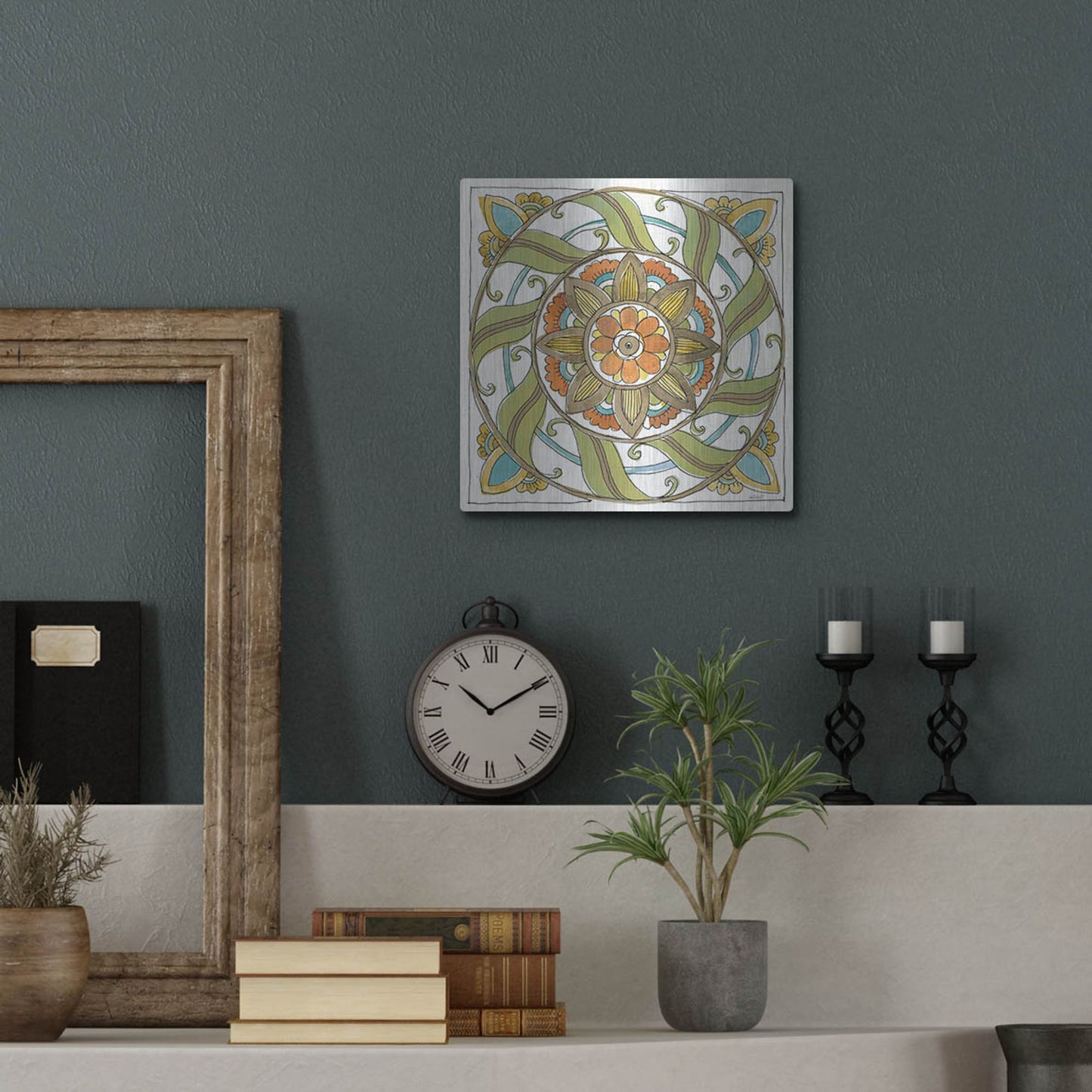 Luxe Metal Art 'Tuscan Elegance X' by Anne Tavoletti, Metal Wall Art,12x12