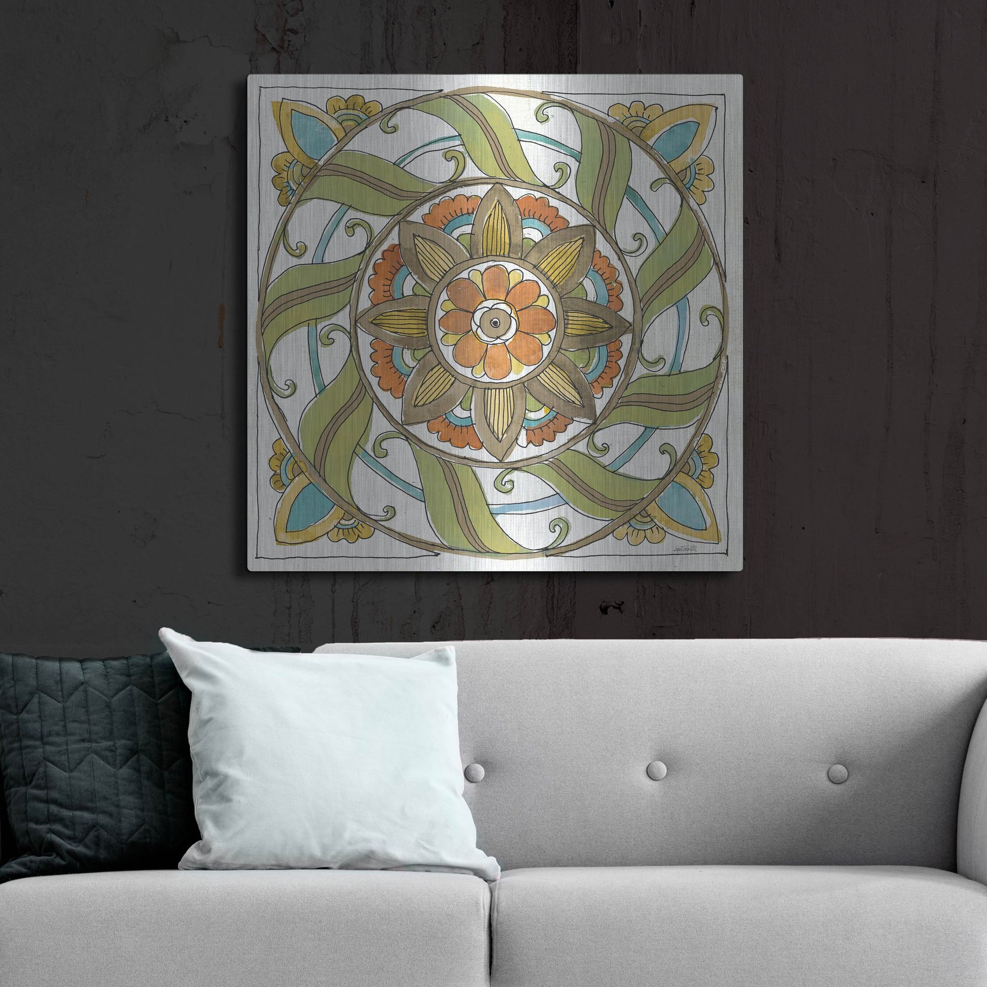 Luxe Metal Art 'Tuscan Elegance X' by Anne Tavoletti, Metal Wall Art,36x36