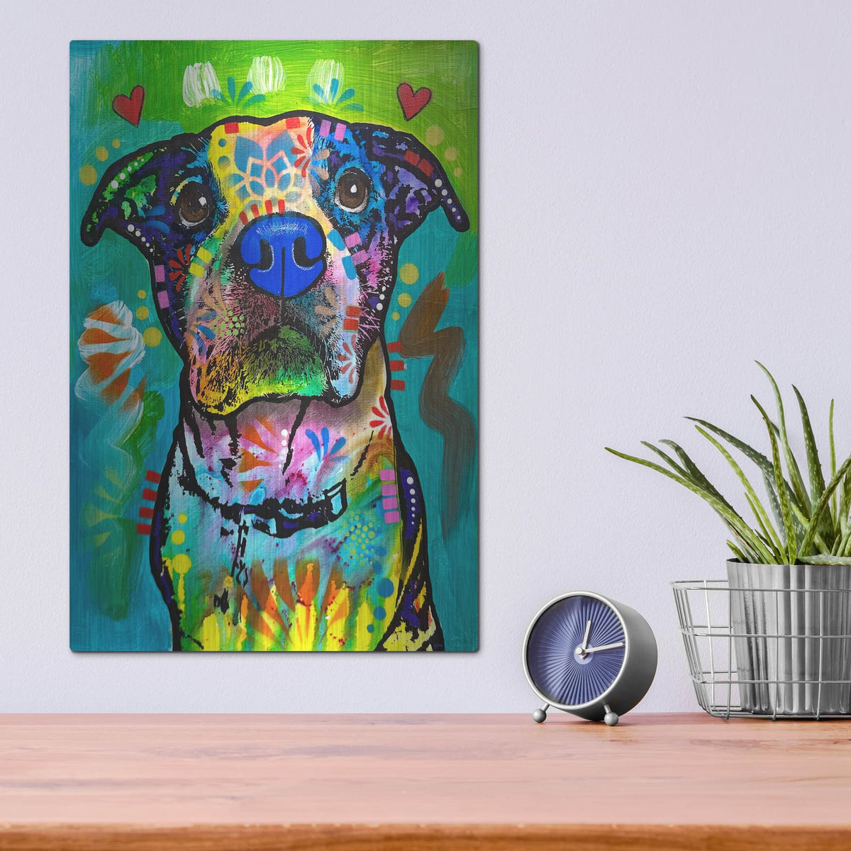 'Is It Time For Walkies' by Dean Russo – Metal Wall Art, 12x16 room view