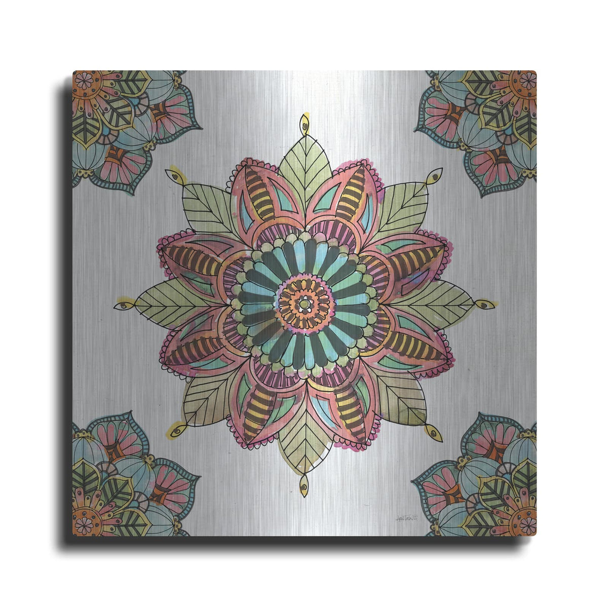 'Mandala Morning VI' by Anne Tavoletti – Metal Wall Art