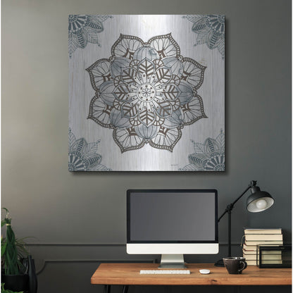 Luxe Metal Art 'Mandala Morning I' by Anne Tavoletti, Metal Wall Art,36x36