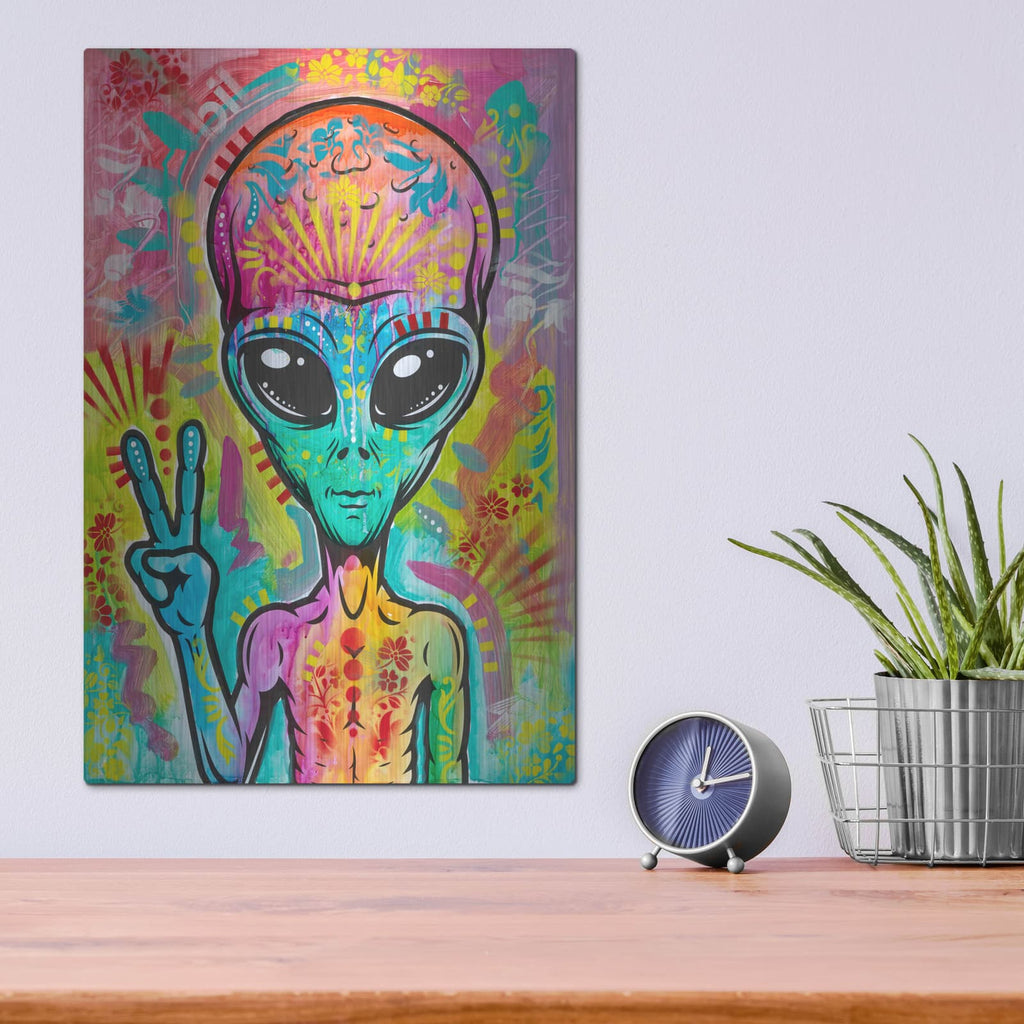 'Alien Peace Fingers' by Dean Russo – Metal Wall Art, 12x16 room view