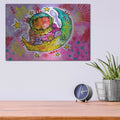 'Astronaut Crescent Moon' by Dean Russo – Metal Wall Art, 16x12 room view