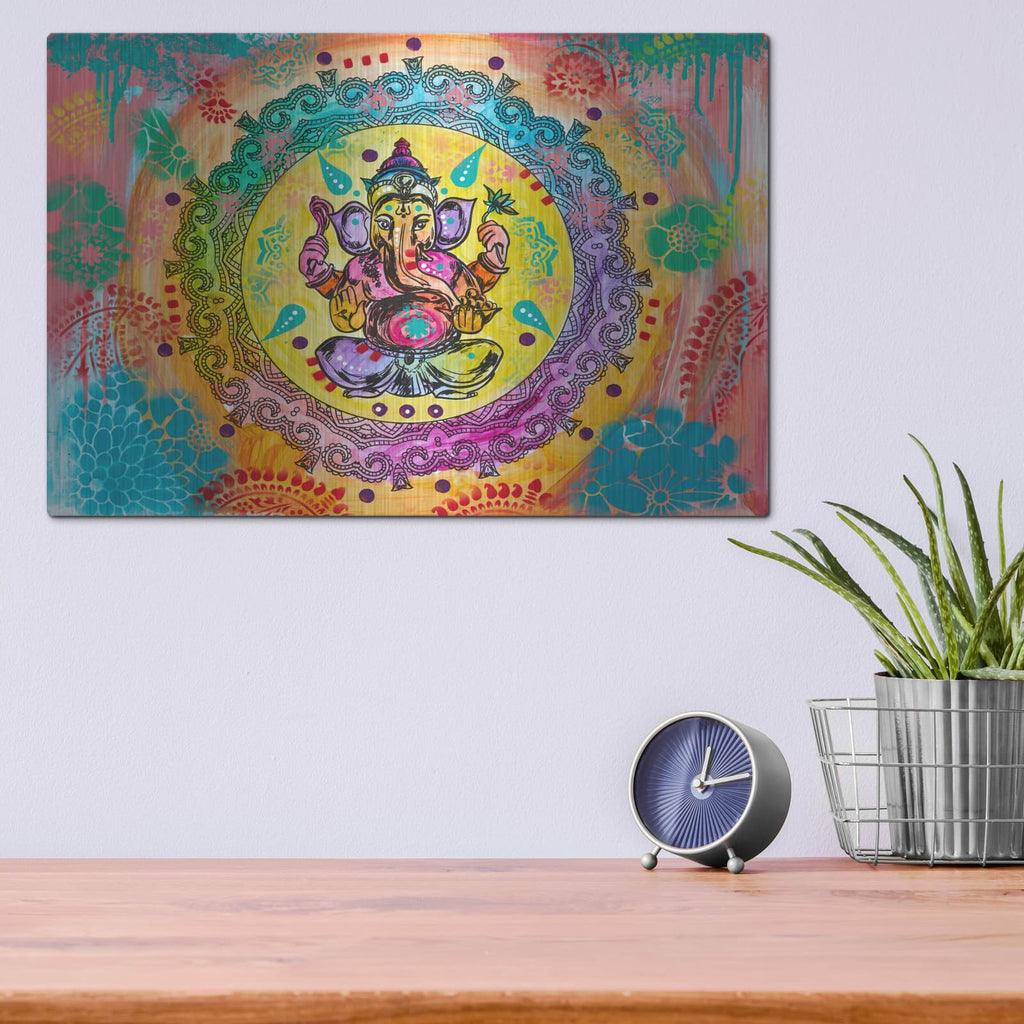 'Ganesh Seated' by Dean Russo – Metal Wall Art, 16x12 room view