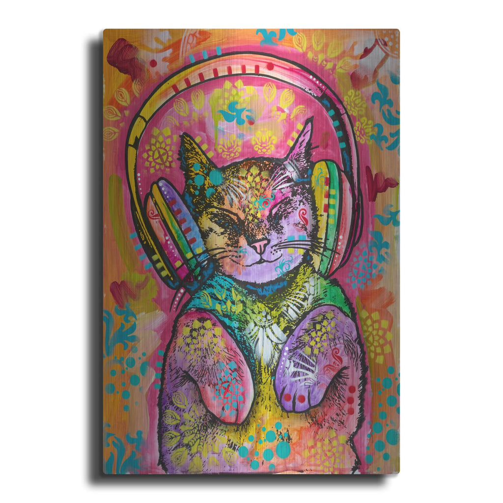 'Headphones Kitten' by Dean Russo – Metal Wall Art