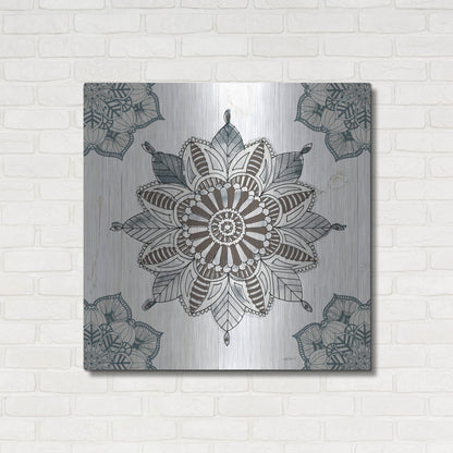 Luxe Metal Art 'Mandala Morning II' by Anne Tavoletti, Metal Wall Art,36x36