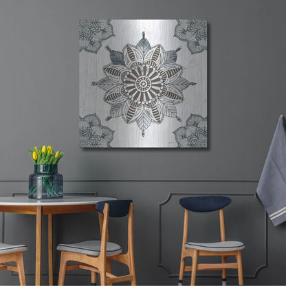 Luxe Metal Art 'Mandala Morning II' by Anne Tavoletti, Metal Wall Art,36x36