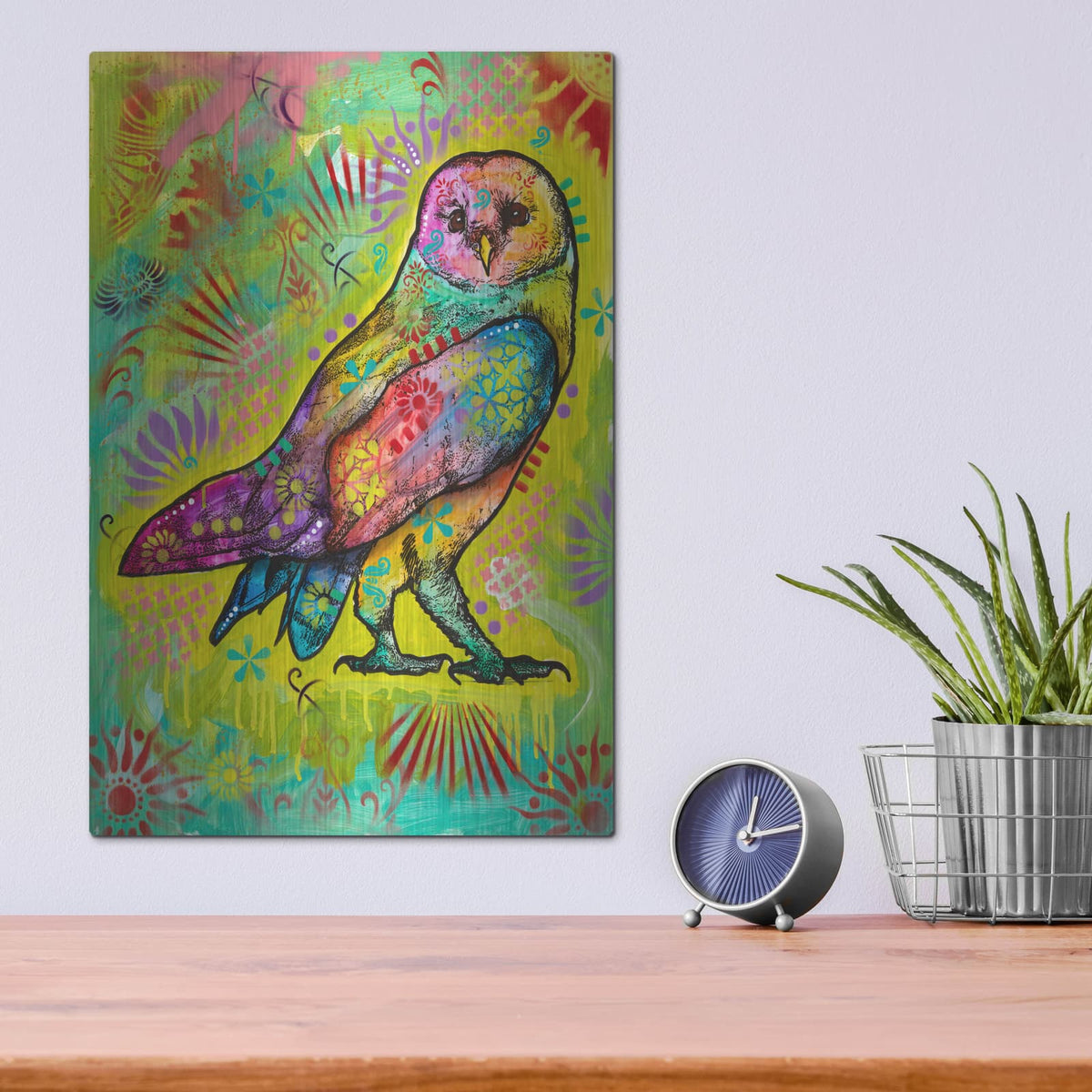 'Owl Strut' by Dean Russo – Metal Wall Art, 12x16 room view