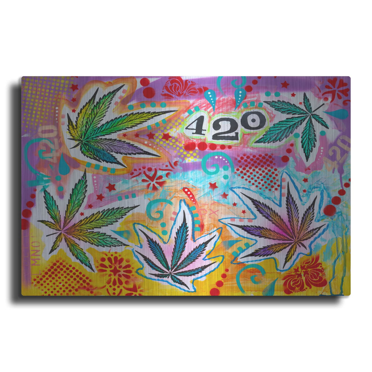 'Pot Leaves 420' by Dean Russo – Metal Wall Art