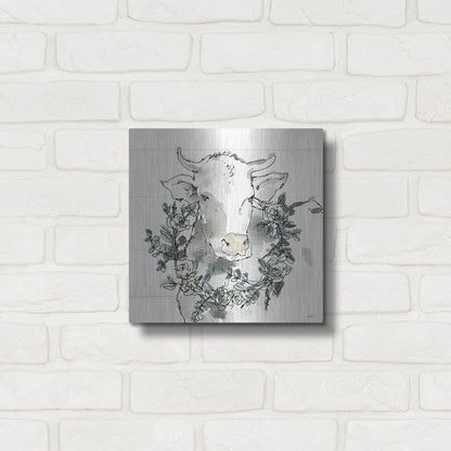 Luxe Metal Art 'Modern Farmhouse XII' by Anne Tavoletti, Metal Wall Art,12x12