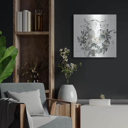 Luxe Metal Art 'Modern Farmhouse XII' by Anne Tavoletti, Metal Wall Art,24x24