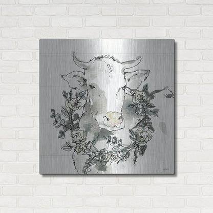 Luxe Metal Art 'Modern Farmhouse XII' by Anne Tavoletti, Metal Wall Art,36x36