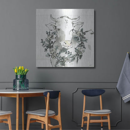 Luxe Metal Art 'Modern Farmhouse XII' by Anne Tavoletti, Metal Wall Art,36x36