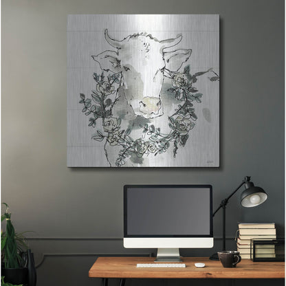 Luxe Metal Art 'Modern Farmhouse XII' by Anne Tavoletti, Metal Wall Art,36x36