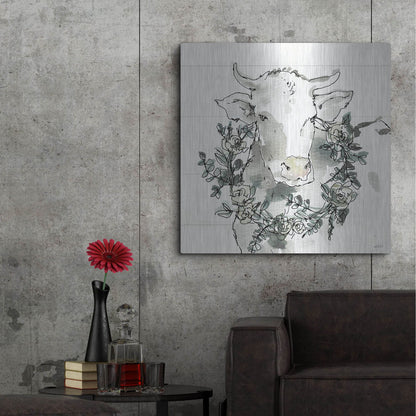 Luxe Metal Art 'Modern Farmhouse XII' by Anne Tavoletti, Metal Wall Art,36x36