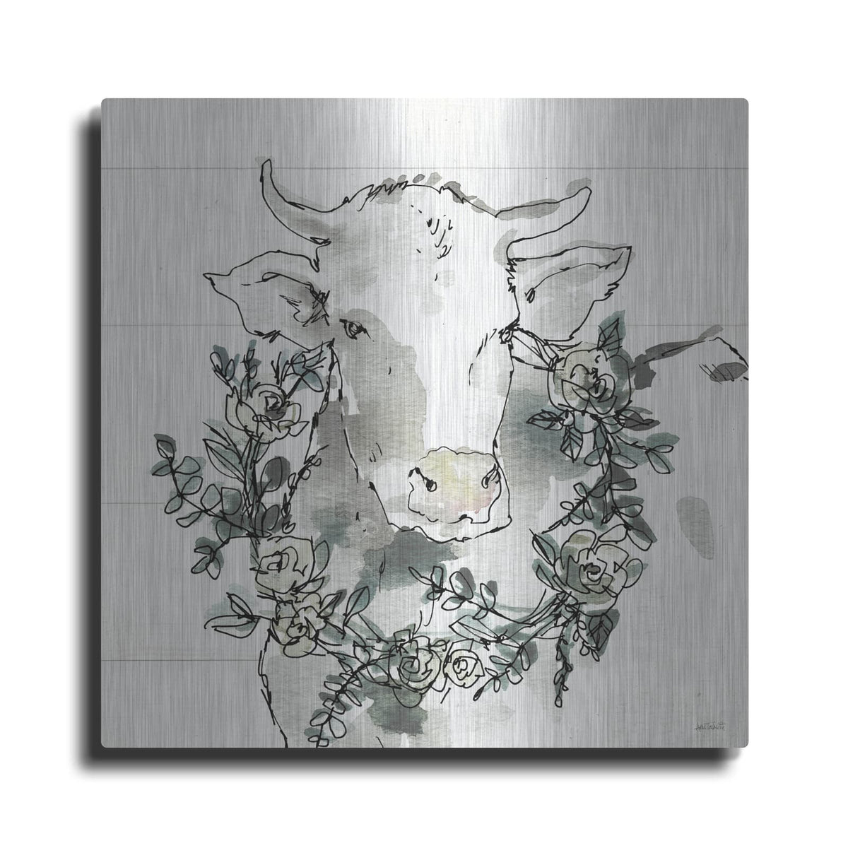 'Modern Farmhouse XII' by Anne Tavoletti – Metal Wall Art