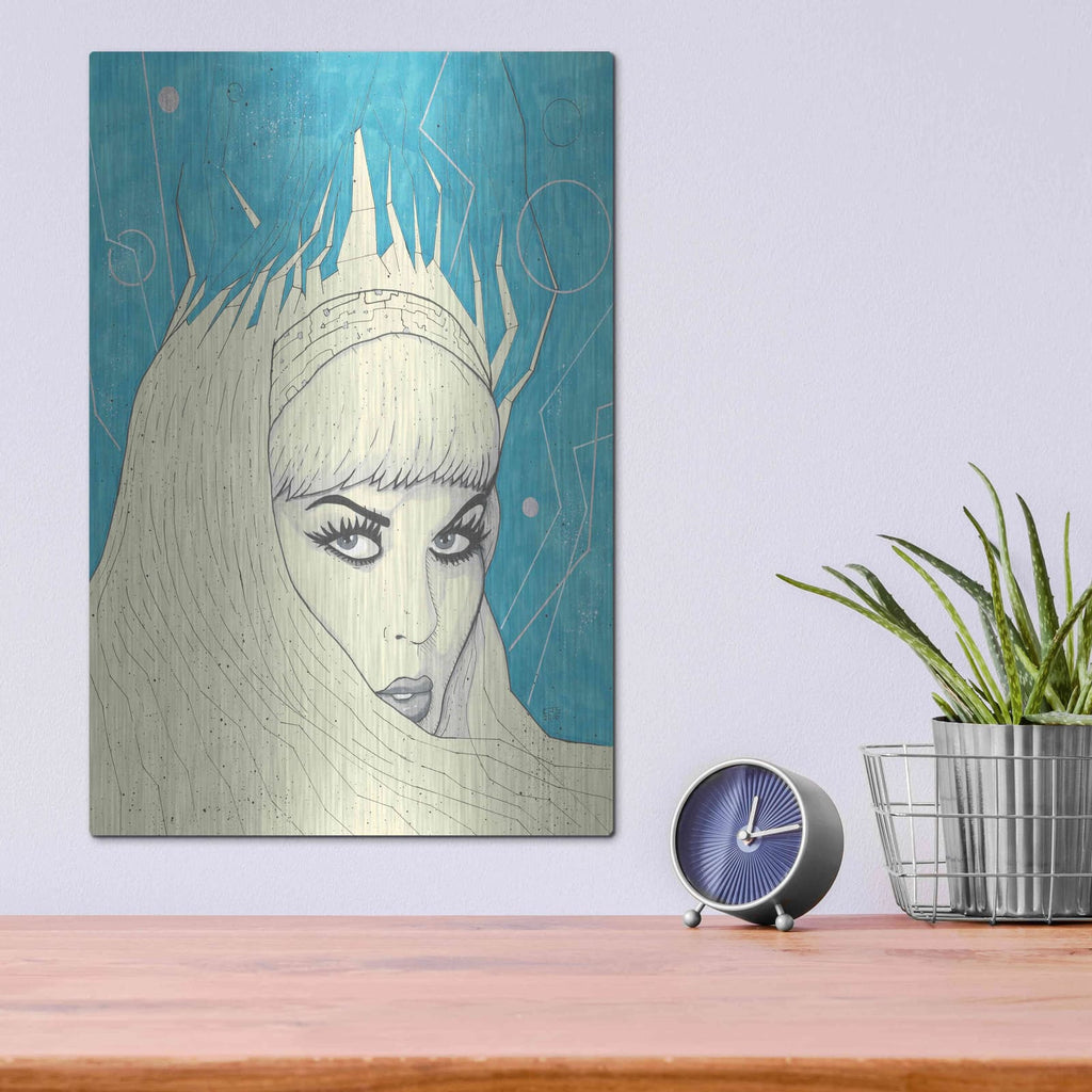'Space Queen Ice' by Craig Snodgrass – Metal Wall Art, 12x16 room view