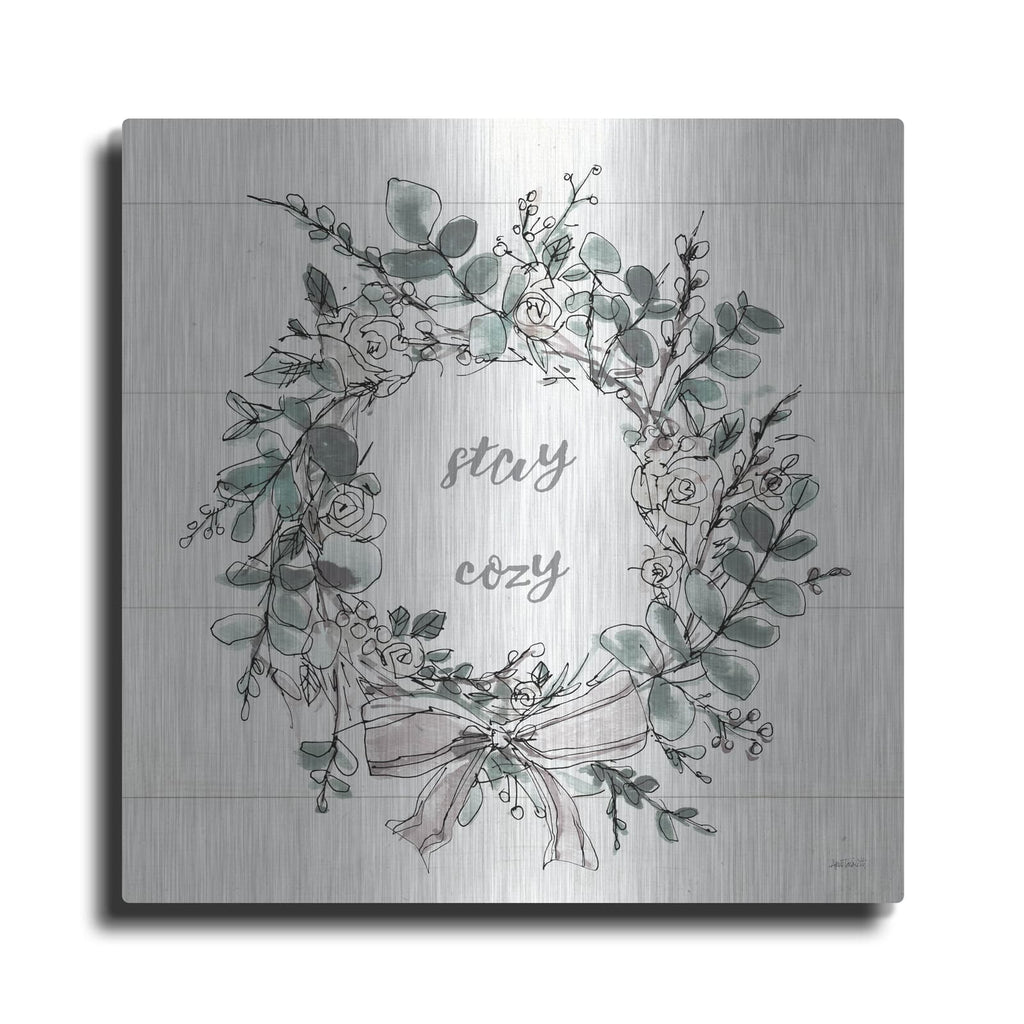 'Modern Farmhouse VII Stay Cozy' by Anne Tavoletti – Metal Wall Art