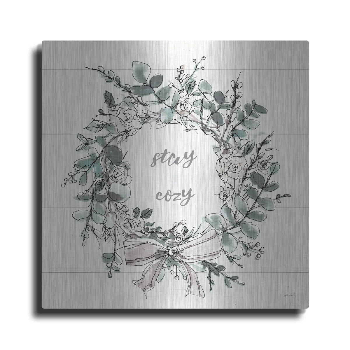 'Modern Farmhouse VII Stay Cozy' by Anne Tavoletti – Metal Wall Art