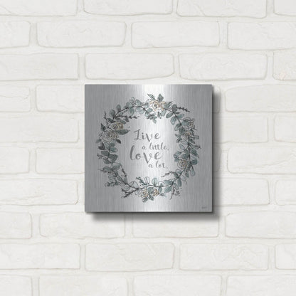 Luxe Metal Art 'Modern Farmhouse VI Live' by Anne Tavoletti, Metal Wall Art,12x12
