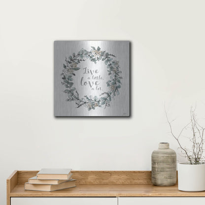 Luxe Metal Art 'Modern Farmhouse VI Live' by Anne Tavoletti, Metal Wall Art,12x12