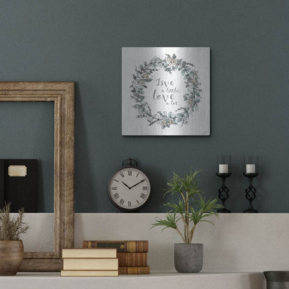 Luxe Metal Art 'Modern Farmhouse VI Live' by Anne Tavoletti, Metal Wall Art,12x12