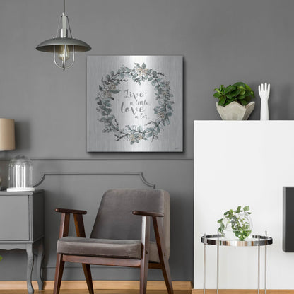 Luxe Metal Art 'Modern Farmhouse VI Live' by Anne Tavoletti, Metal Wall Art,24x24