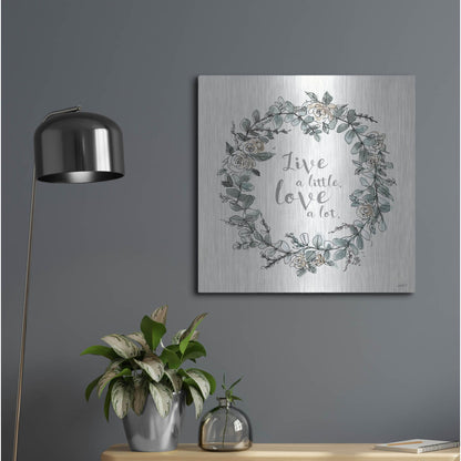 Luxe Metal Art 'Modern Farmhouse VI Live' by Anne Tavoletti, Metal Wall Art,24x24
