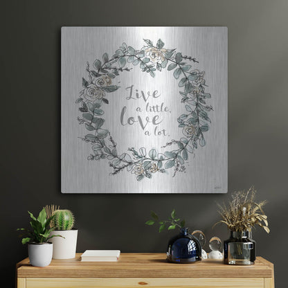 Luxe Metal Art 'Modern Farmhouse VI Live' by Anne Tavoletti, Metal Wall Art,24x24