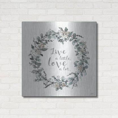 Luxe Metal Art 'Modern Farmhouse VI Live' by Anne Tavoletti, Metal Wall Art,36x36