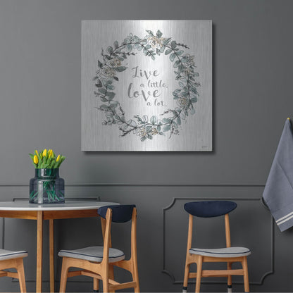 Luxe Metal Art 'Modern Farmhouse VI Live' by Anne Tavoletti, Metal Wall Art,36x36