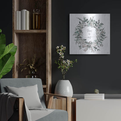 Luxe Metal Art 'Modern Farmhouse VII' by Anne Tavoletti, Metal Wall Art,24x24