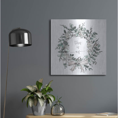 Luxe Metal Art 'Modern Farmhouse VII' by Anne Tavoletti, Metal Wall Art,24x24